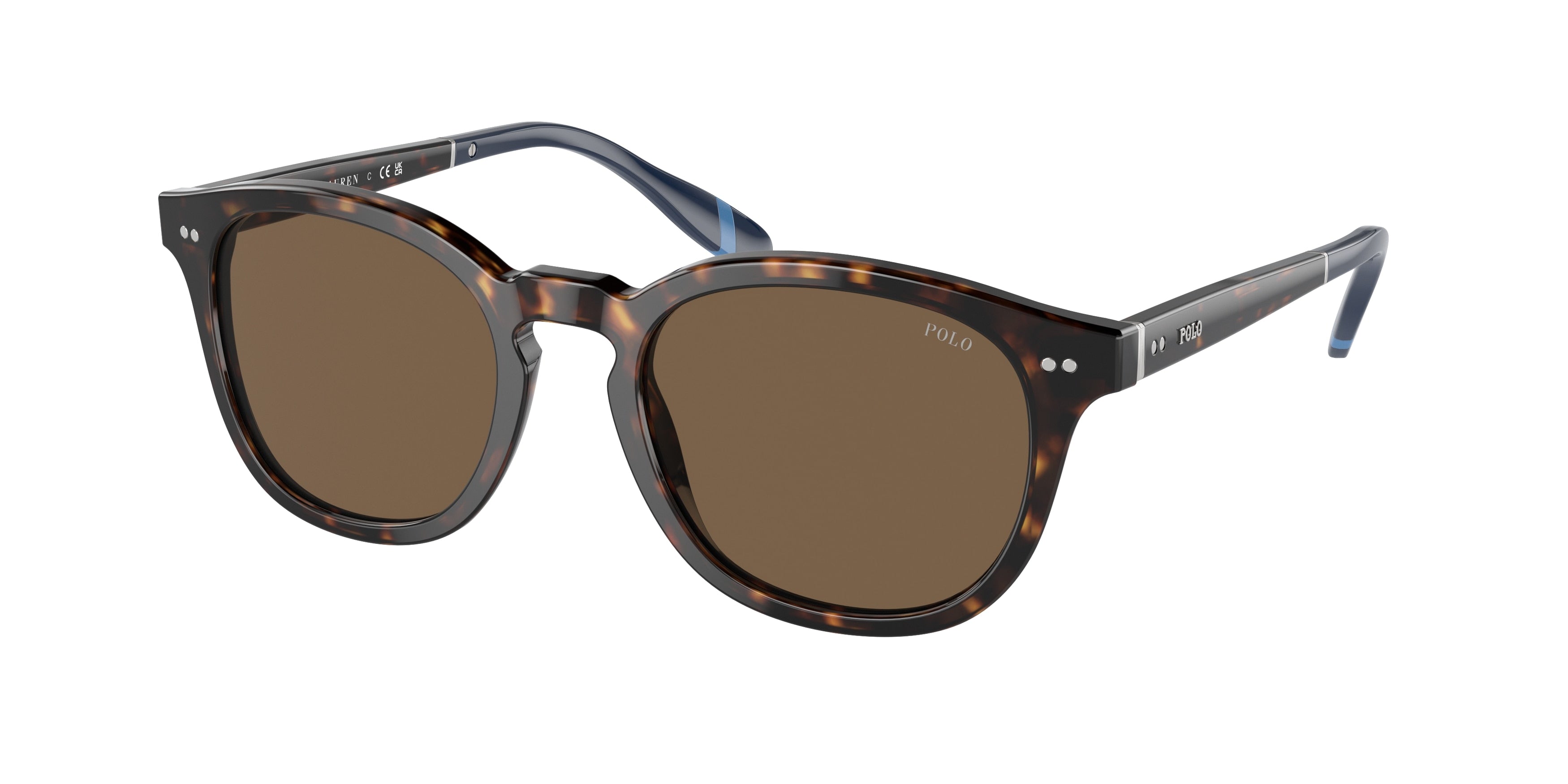 New Polo Ralph Lauren Shiny Havana Men's Round Sunglasses Ph4110 513473  50/21/14 | eBay