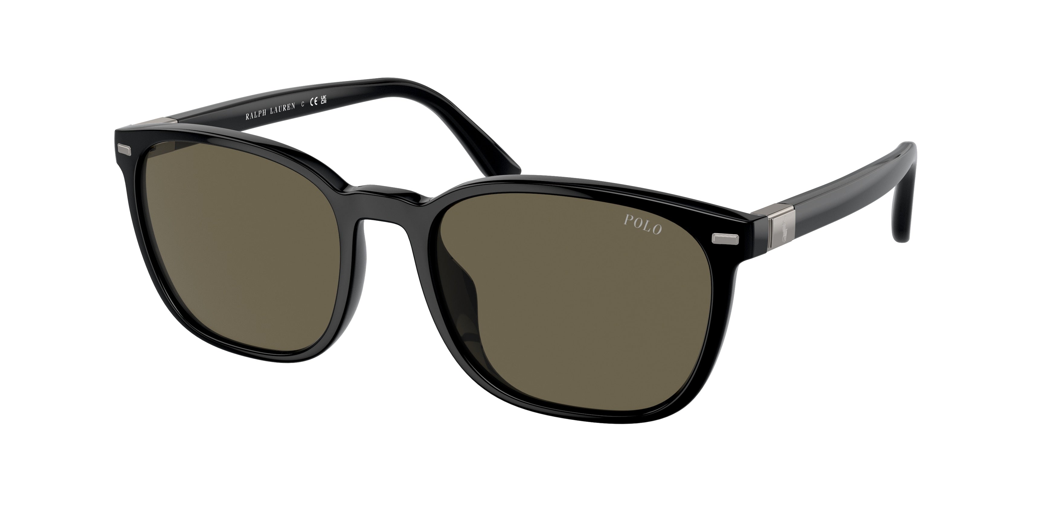 Polo PH4208U Square Sunglasses  5001/3-Shiny Black 55-145-19 - Color Map Black