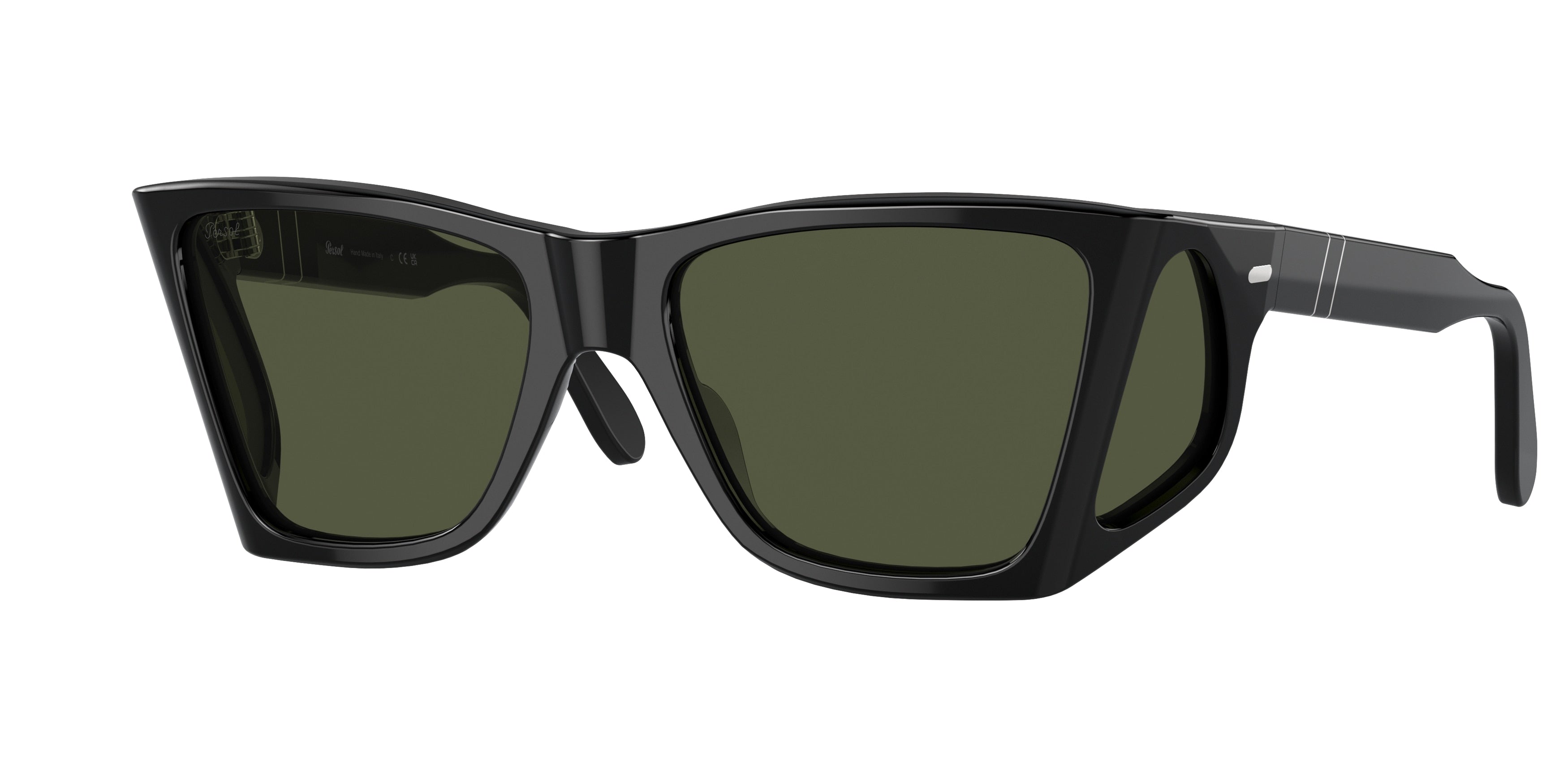 Persol PO0009 Rectangle Sunglasses  95/31-Black 56-125-16 - Color Map Black
