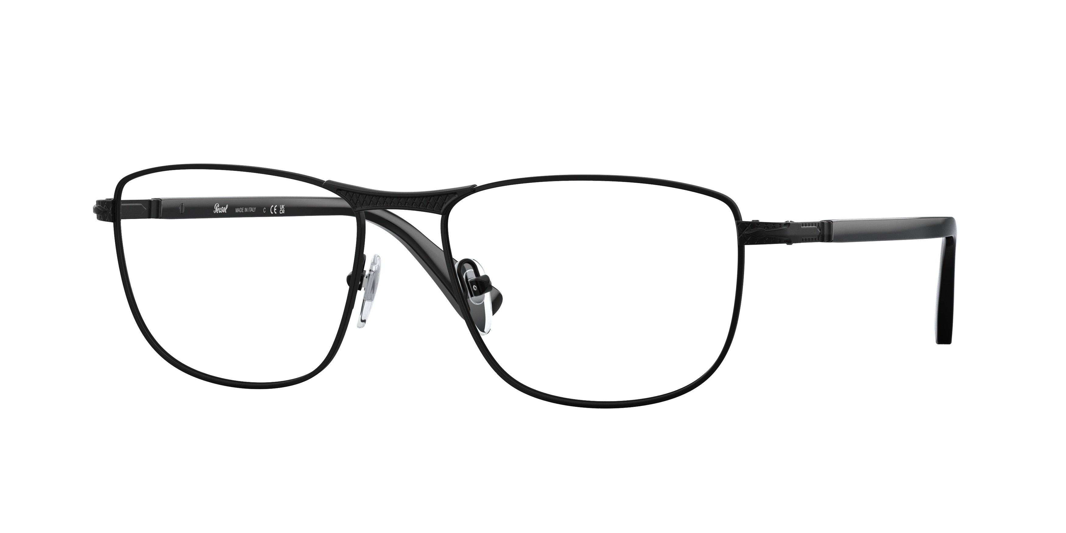 Persol PO1001V Pillow Eyeglasses  1151-Demigloss Black 55-140-17 - Color Map Black