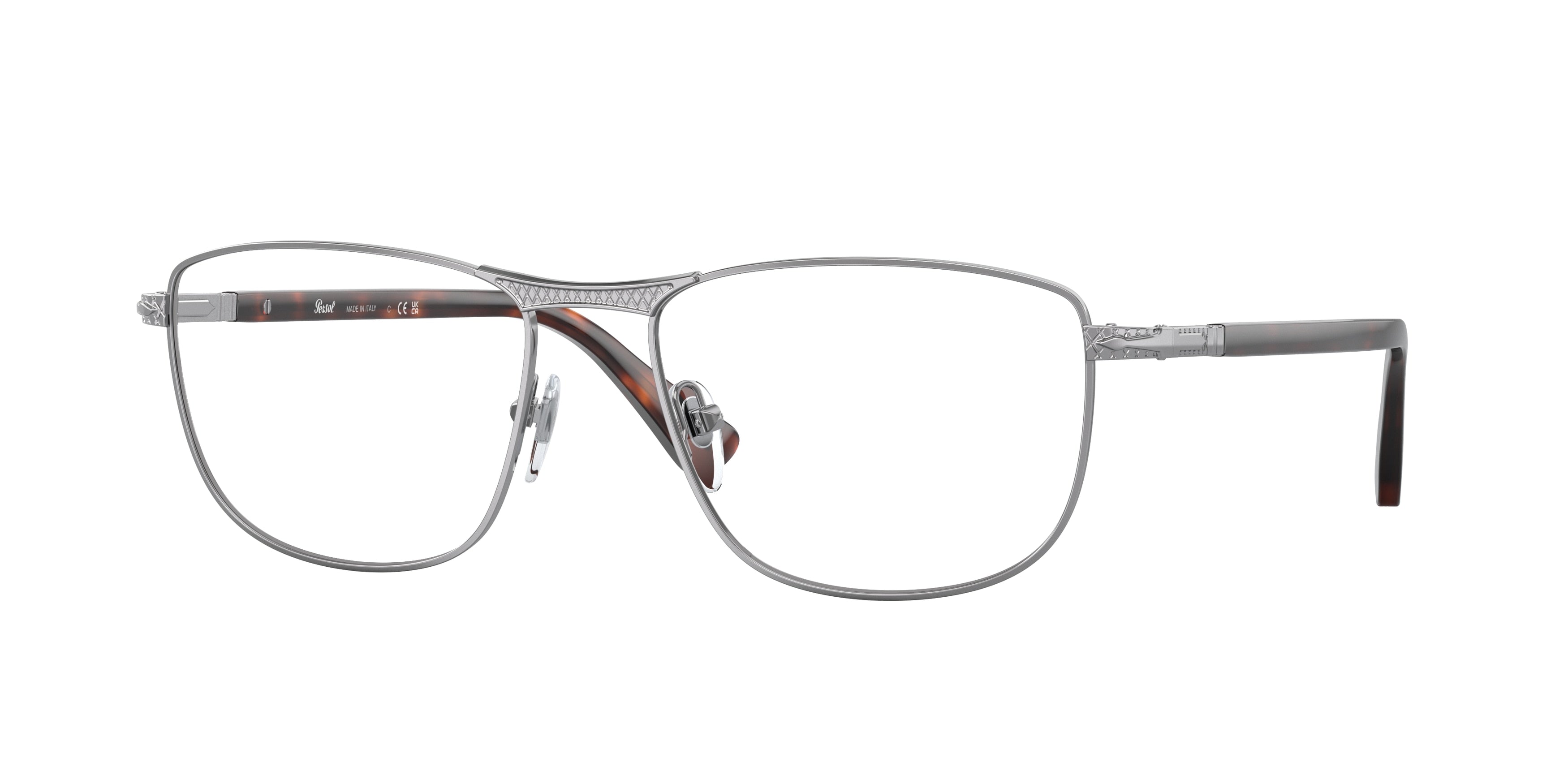 Persol PO1001V Pillow Eyeglasses  513-Gunmetal 55-140-17 - Color Map Grey