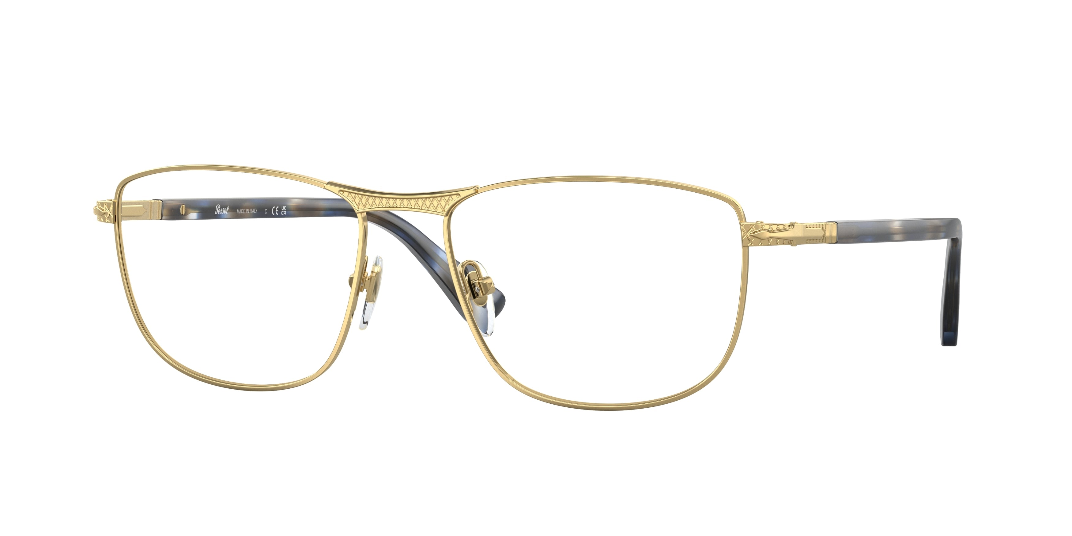 Persol PO1001V Pillow Eyeglasses  515-Gold 55-140-17 - Color Map Gold