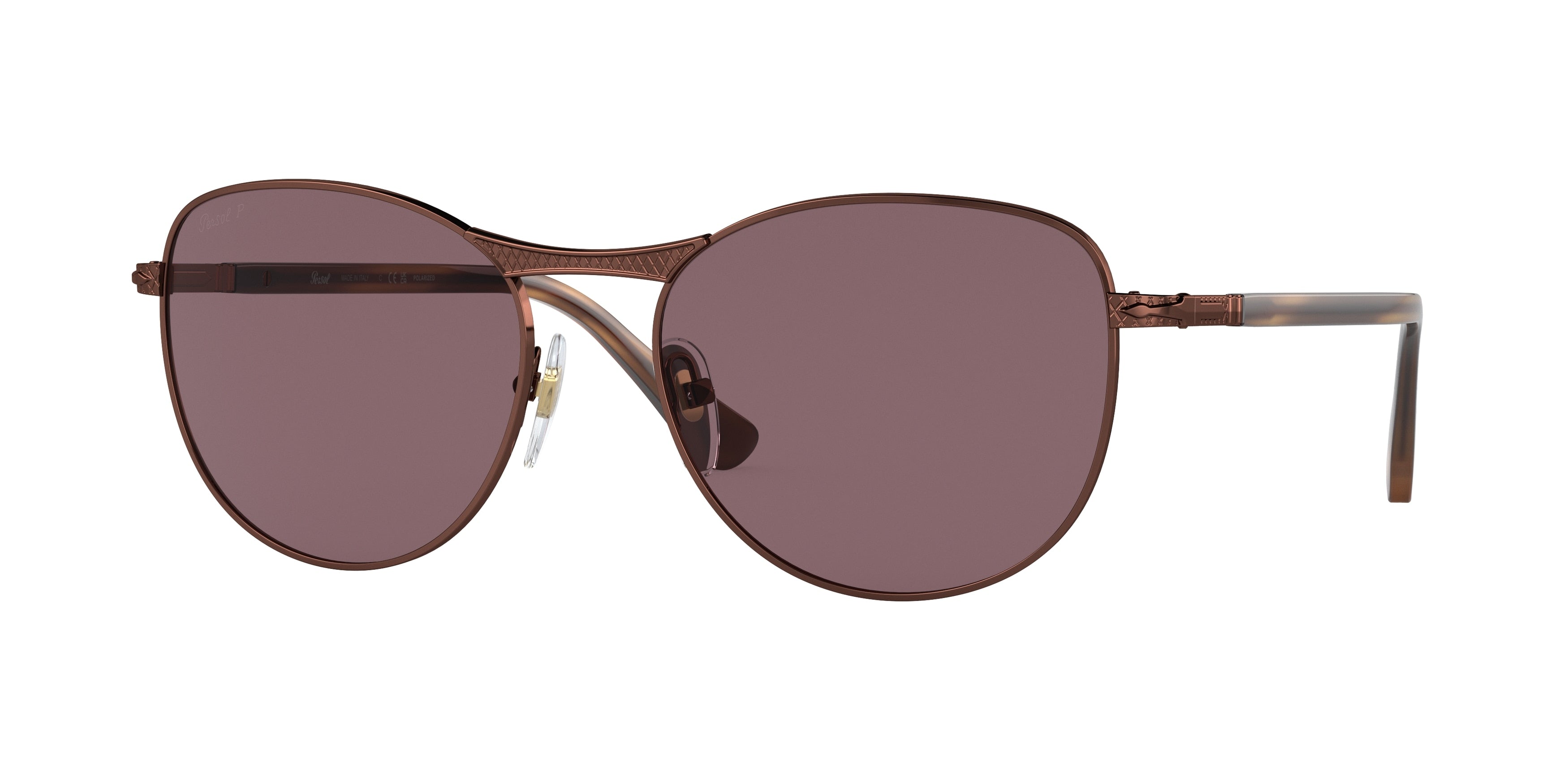 Persol PO1002S Phantos Sunglasses  1124AF-Shiny Brown 57-145-18 - Color Map Brown
