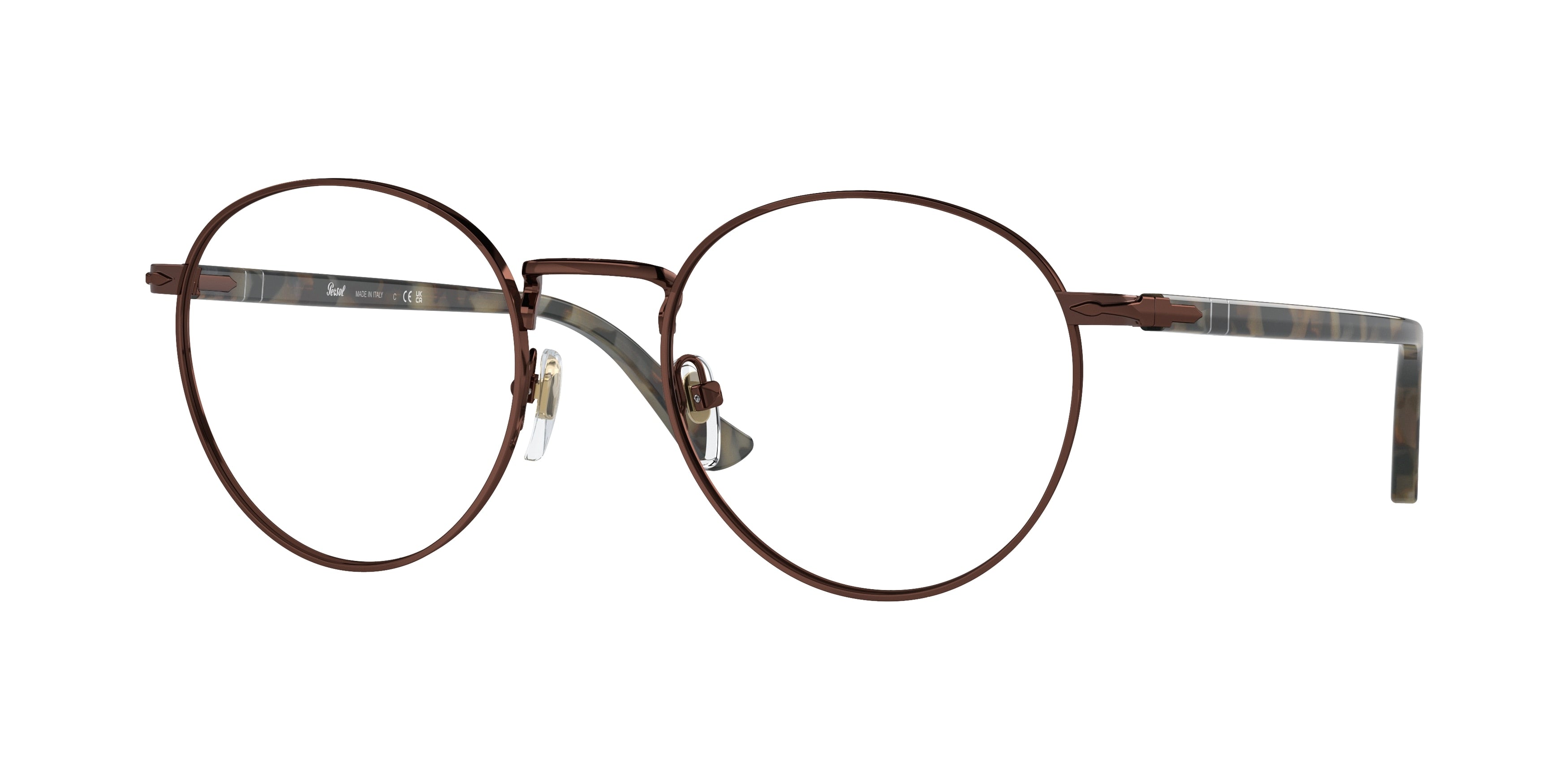 Persol PO1008V Pillow Eyeglasses  1148-Brown 52-145-20 - Color Map Brown