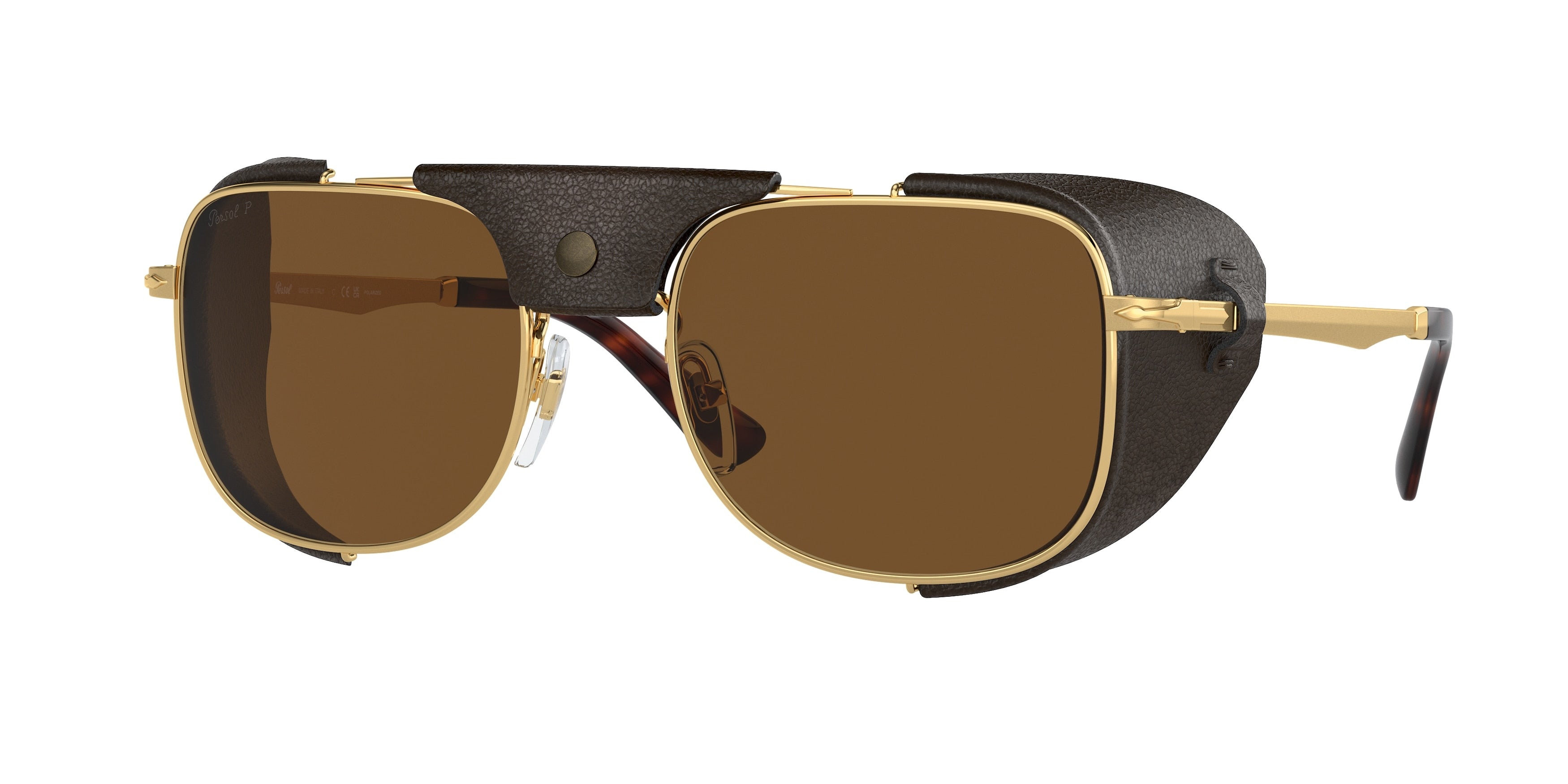 Persol PO1013SZ Rectangle Sunglasses  114057-Gold 55-145-20 - Color Map Gold