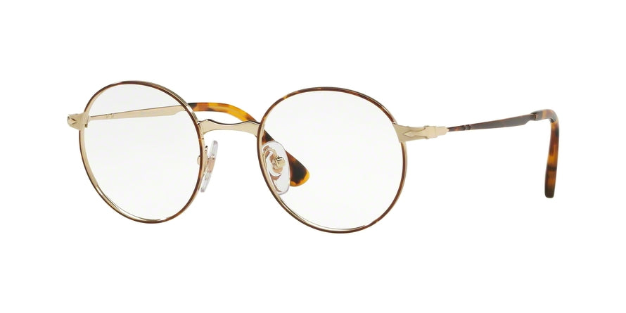 Persol PO2451V Square Eyeglasses  1075-GOLD&HAVANA 49-20-145 - Color Map gold