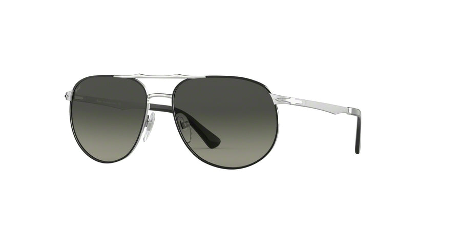 Persol PO2455S Phantos Sunglasses  107471-SILVER & BLACK 60-17-145 - Color Map black