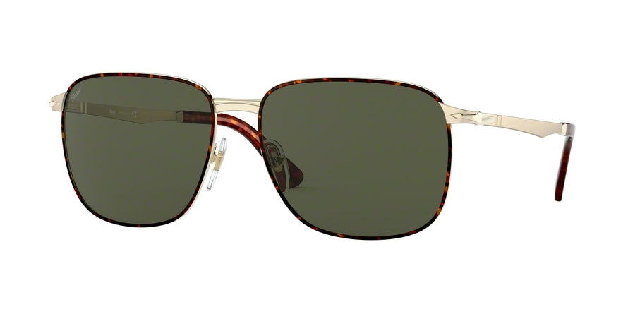 Persol MILLER PO2463S Pillow Sunglasses  107531-GOLD/HAVANA 59-16-145 - Color Map havana