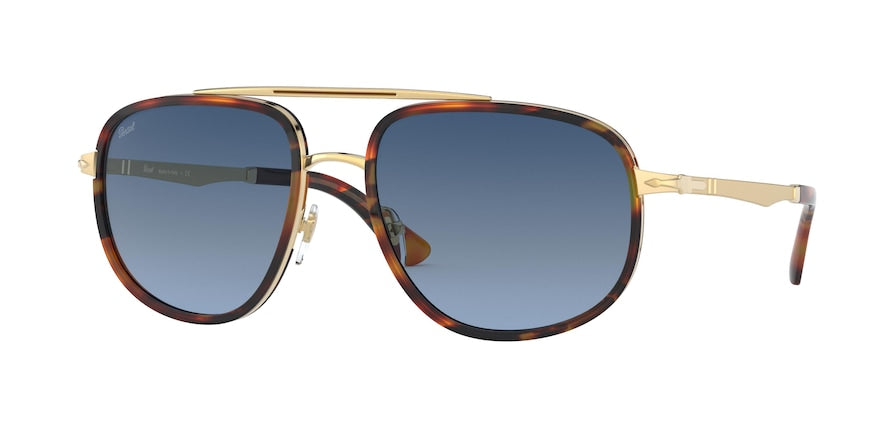 Persol PO2465S Irregular Sunglasses  1089Q8-GOLD/BROWN 57-18-140 - Color Map gold
