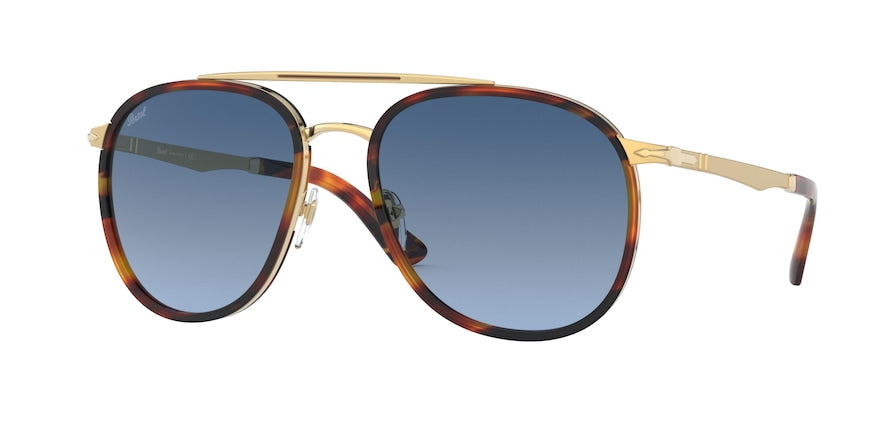 Persol PO2466S Irregular Sunglasses  1089Q8-GOLD/BROWN 56-18-140 - Color Map gold