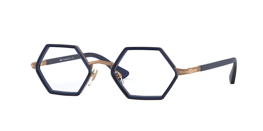 Persol PO2472V Irregular Eyeglasses  1095-BROWN & BLUE 48-20-140 - Color Map brown