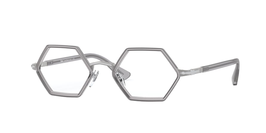 Persol PO2472V Irregular Eyeglasses  1101-SILVER & SMOKE 48-20-140 - Color Map silver
