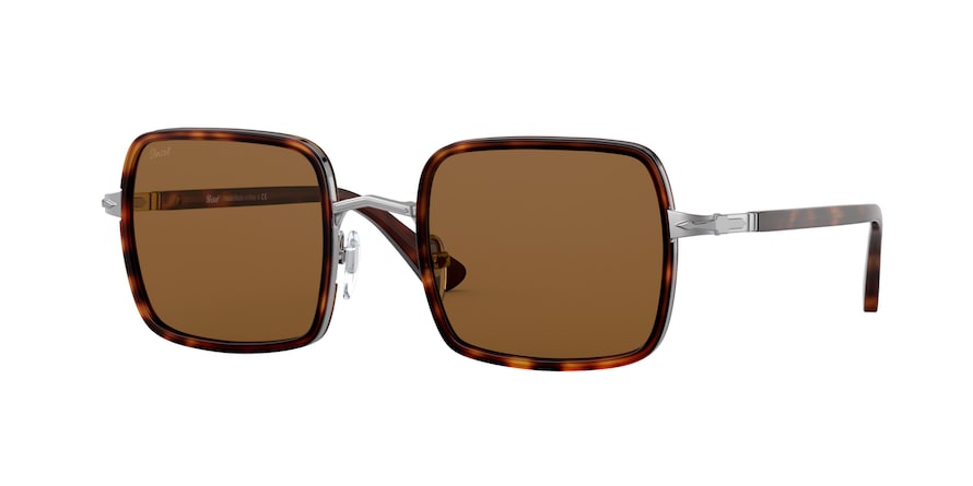 Persol PO2475S Square Sunglasses  513/33-GUNMETAL & HAVANA 50-21-140 - Color Map gunmetal