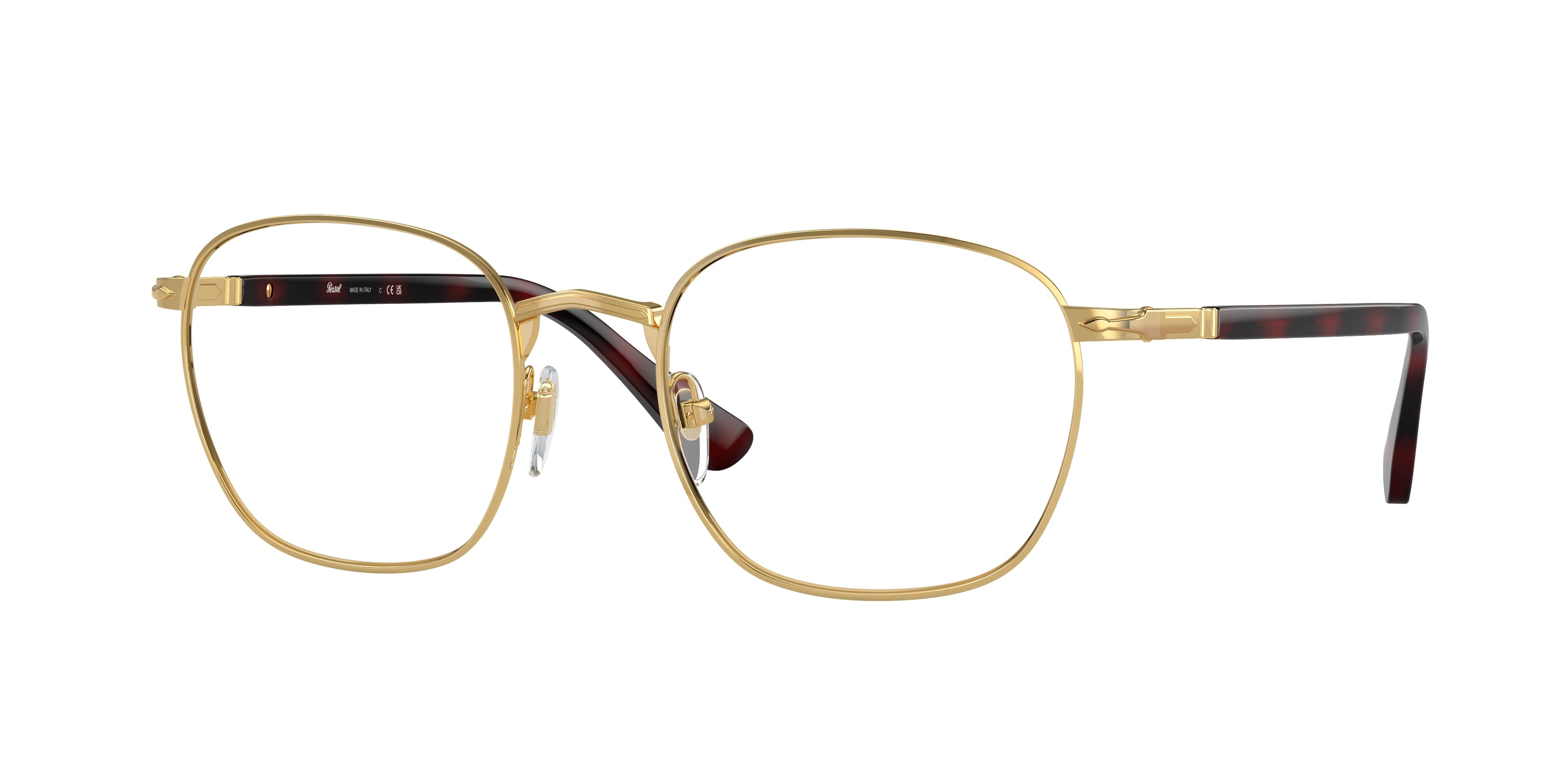 Persol PO2476V Square Eyeglasses  515-Gold 52-145-20 - Color Map Gold