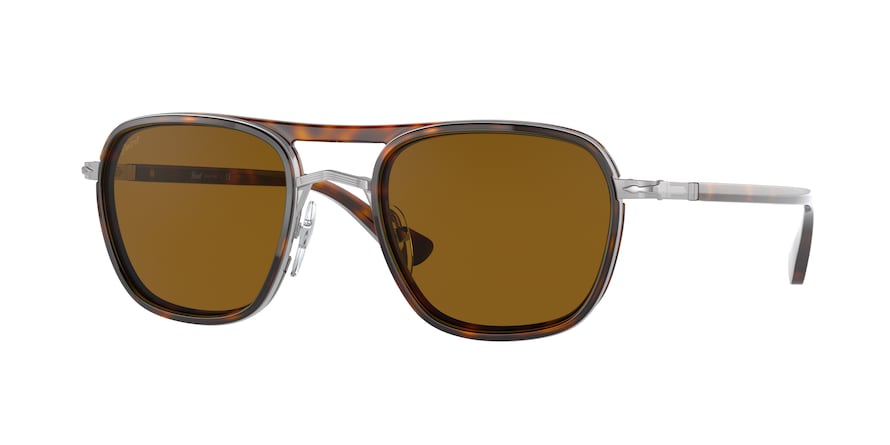 Persol PO2484S Pillow Sunglasses  114433-GUNMETAL-HAVANA 52-21-145 - Color Map havana