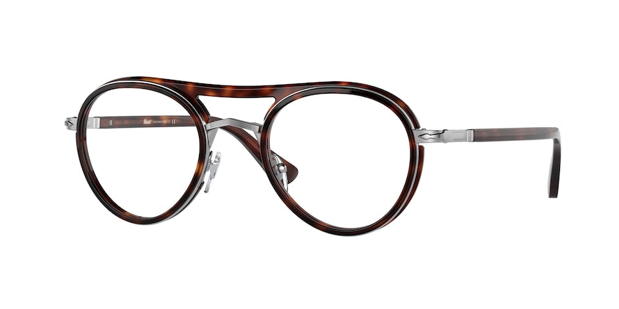 Persol PO2485V Phantos Eyeglasses  1144-GUNMETAL/HAVANA 48-21-145 - Color Map havana