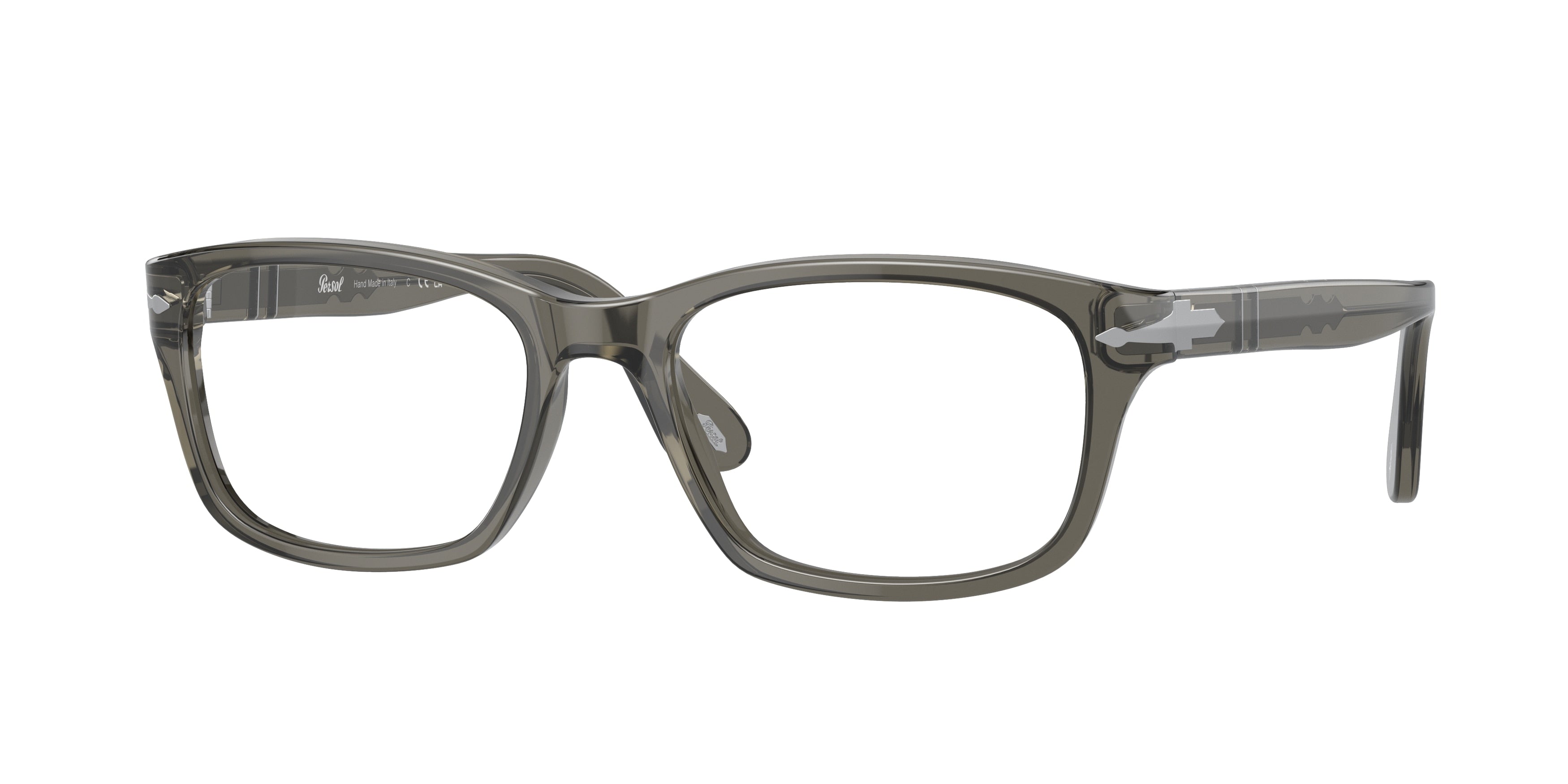 Persol PO3012V Square Eyeglasses  1103-Taupe Grey Trasparent 54-145-18 - Color Map Grey