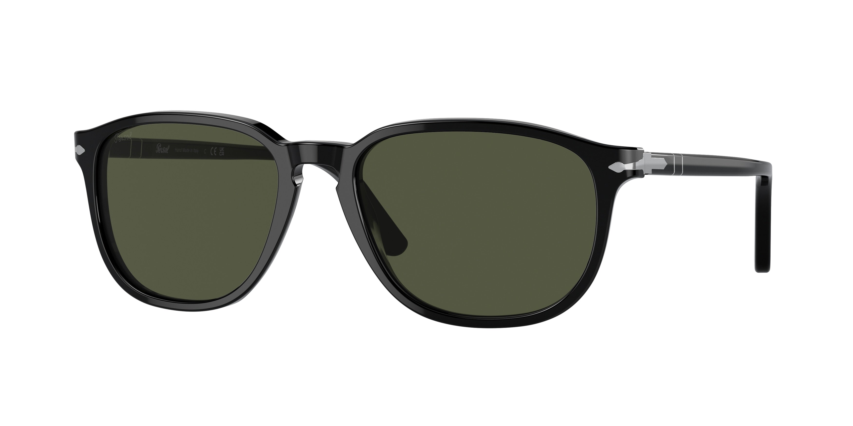 Persol PO3019S Square Sunglasses  95/31-Black 55-145-18 - Color Map Black