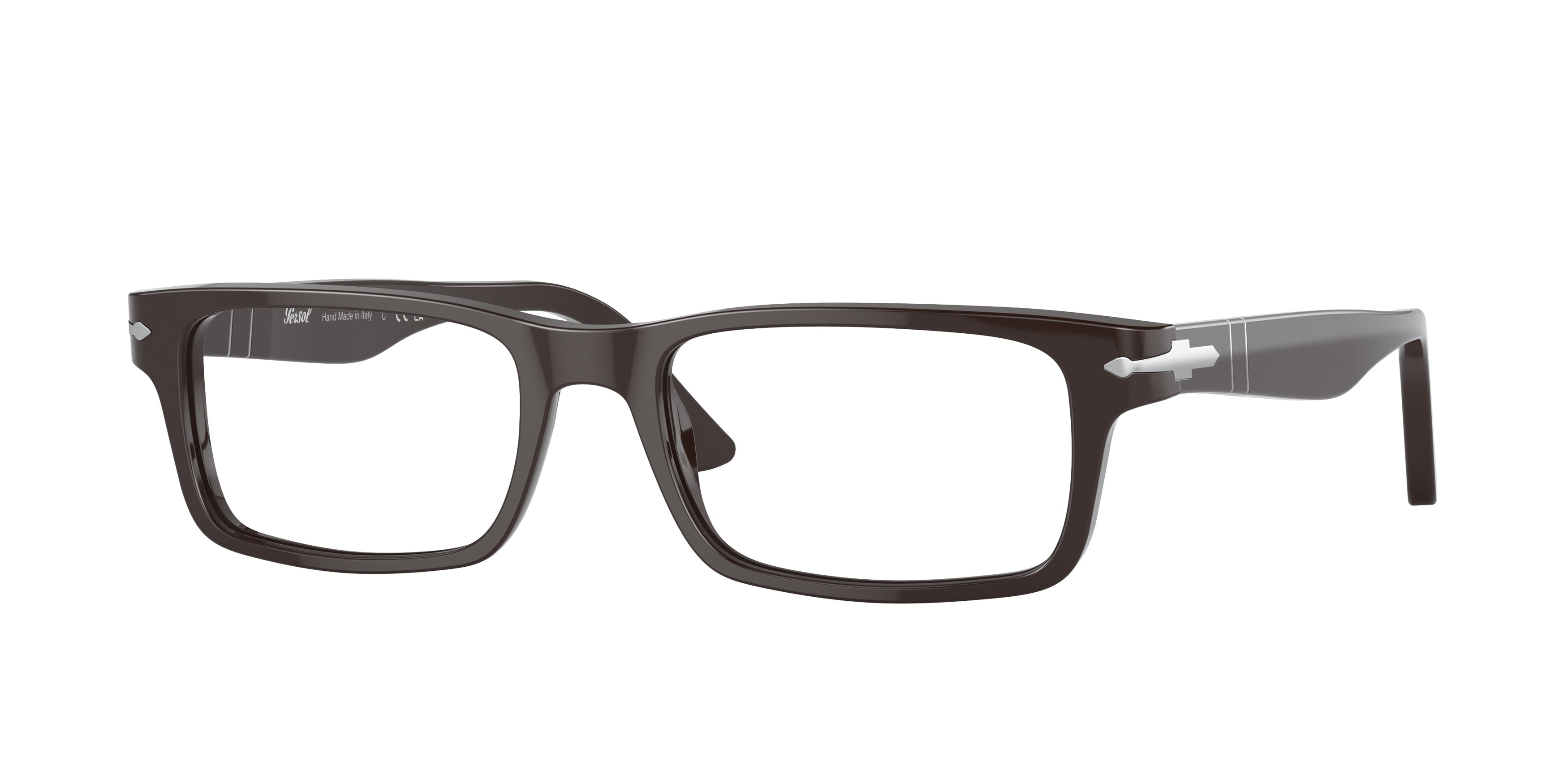 Persol PO3050V Rectangle Eyeglasses  1174-Brown 55-145-18 - Color Map Brown