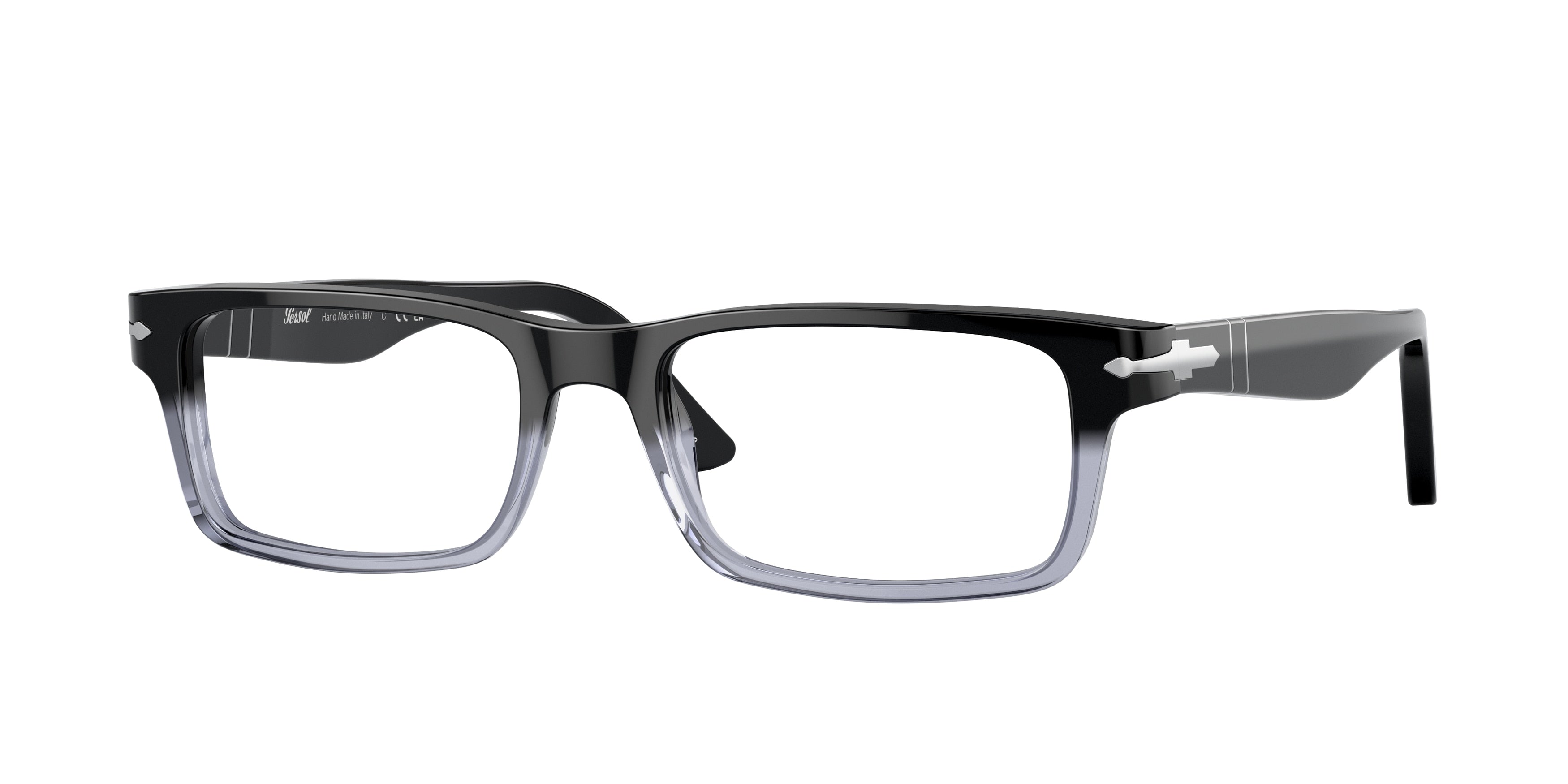 Persol PO3050V Rectangle Eyeglasses  966-Black Gradient 53-140-18 - Color Map Black