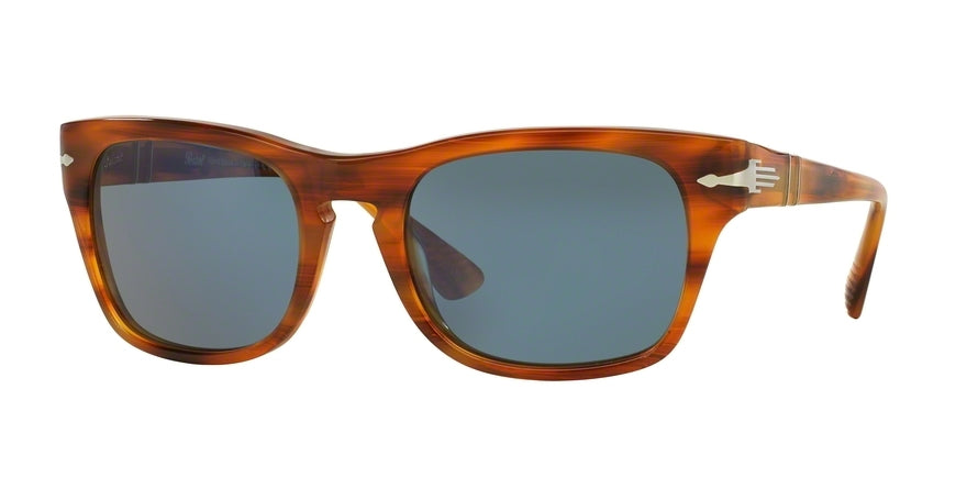 Persol PO3072S Square Sunglasses  960/56-STRIPED BROWN 57-20-145 - Color Map havana