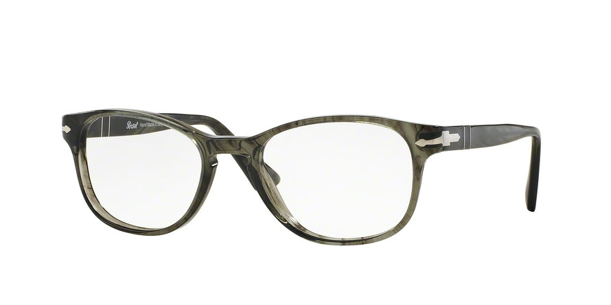 Persol PO3085V Square Eyeglasses  1020-STRIPED GREY 53-19-145 - Color Map grey