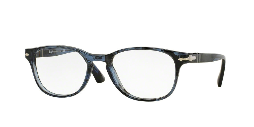 Persol PO3085V Square Eyeglasses  1031-STRIPED BLUE 51-19-140 - Color Map blue