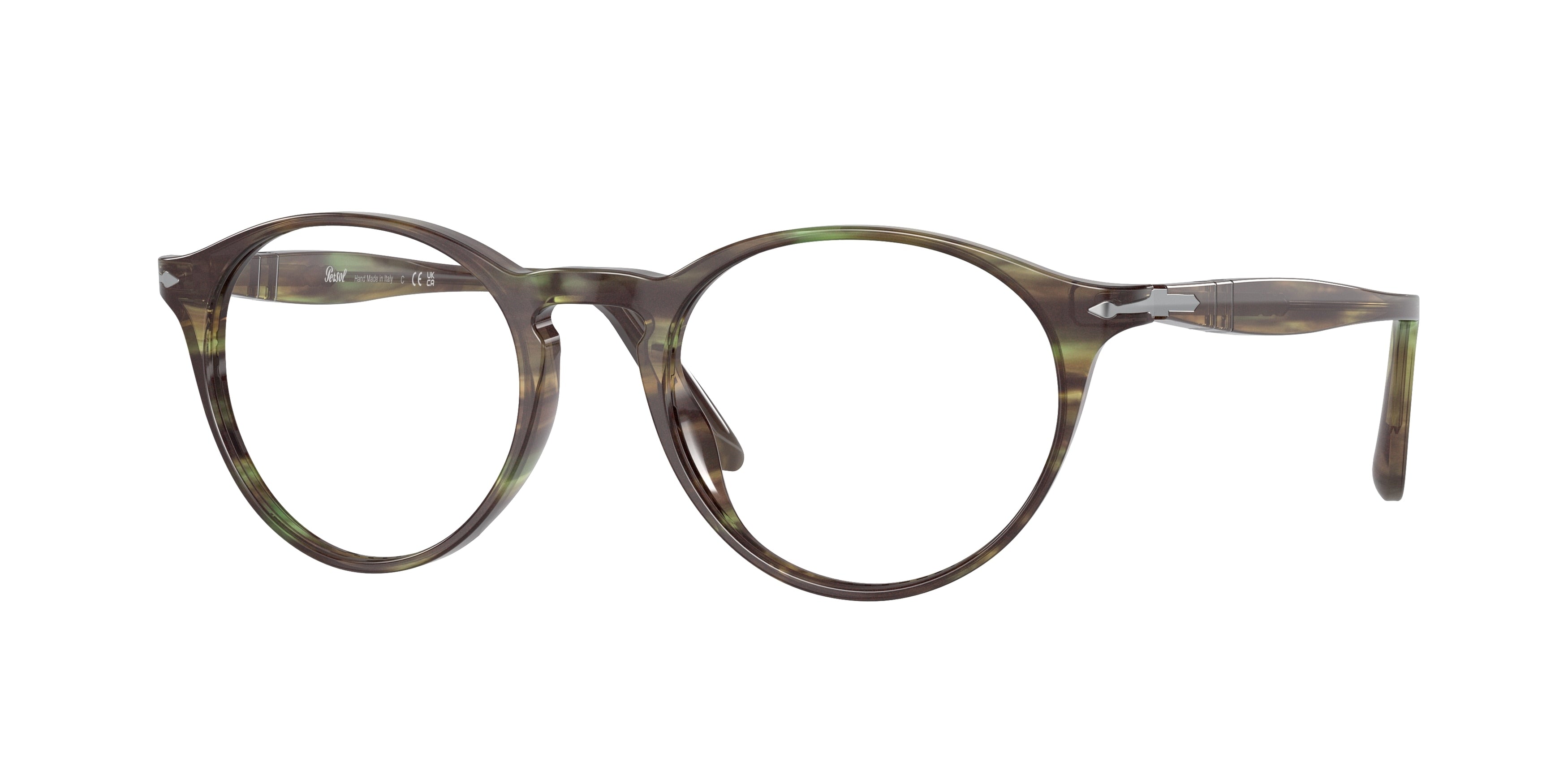 Persol PO3092V Phantos Eyeglasses  9067-Striped Green 50-145-19 - Color Map Green