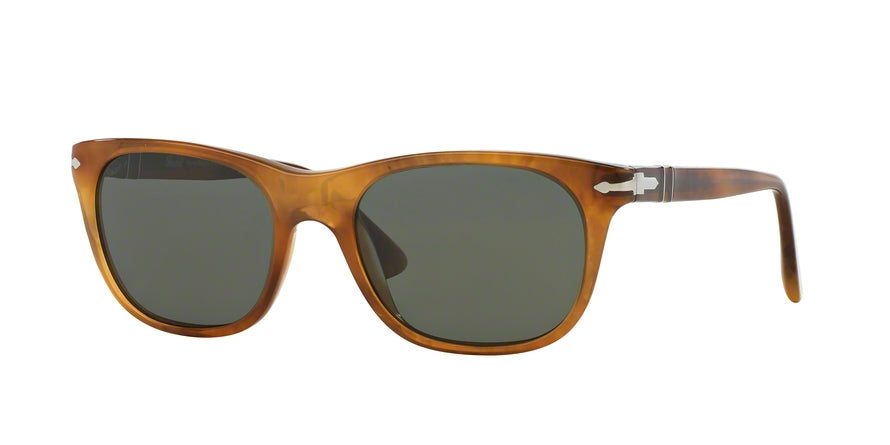 Persol PO3102S Square Sunglasses  101858-LIGHT STRIPPED HAVANA 56-19-145 - Color Map havana