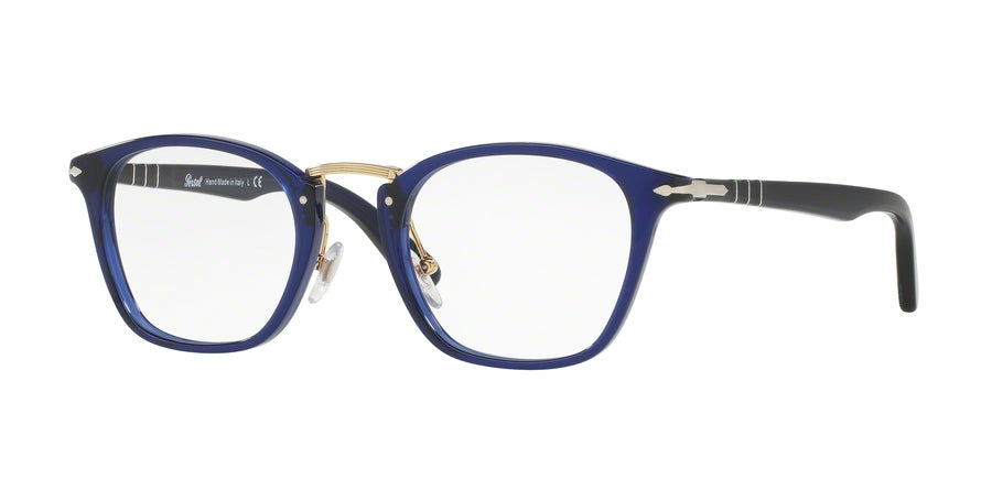 Persol PO3109V Rectangle Eyeglasses  181-TRANSPARENT BLUE 47-22-145 - Color Map blue