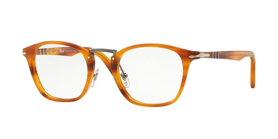 Persol PO3109V Rectangle Eyeglasses  960-STRIPED BROWN 49-22-145 - Color Map brown