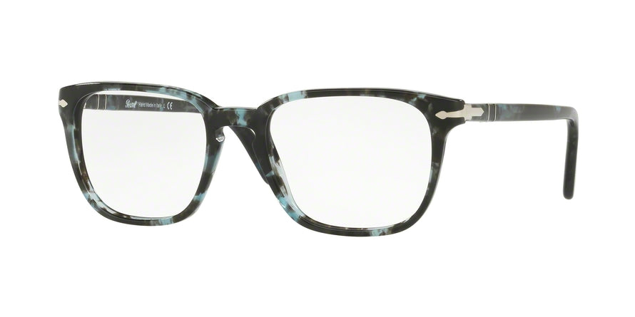 Persol PO3117V Square Eyeglasses  1062-SPOTTED BLUE MATTE GREY 51-19-145 - Color Map havana