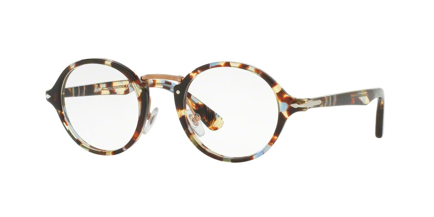 Persol PO3128V Round Eyeglasses  1058-HAVANA AZURE-BROWN 46-22-145 - Color Map havana