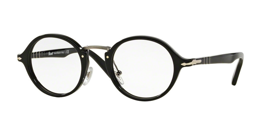 Persol PO3128V Round Eyeglasses  95-BLACK 46-22-145 - Color Map black