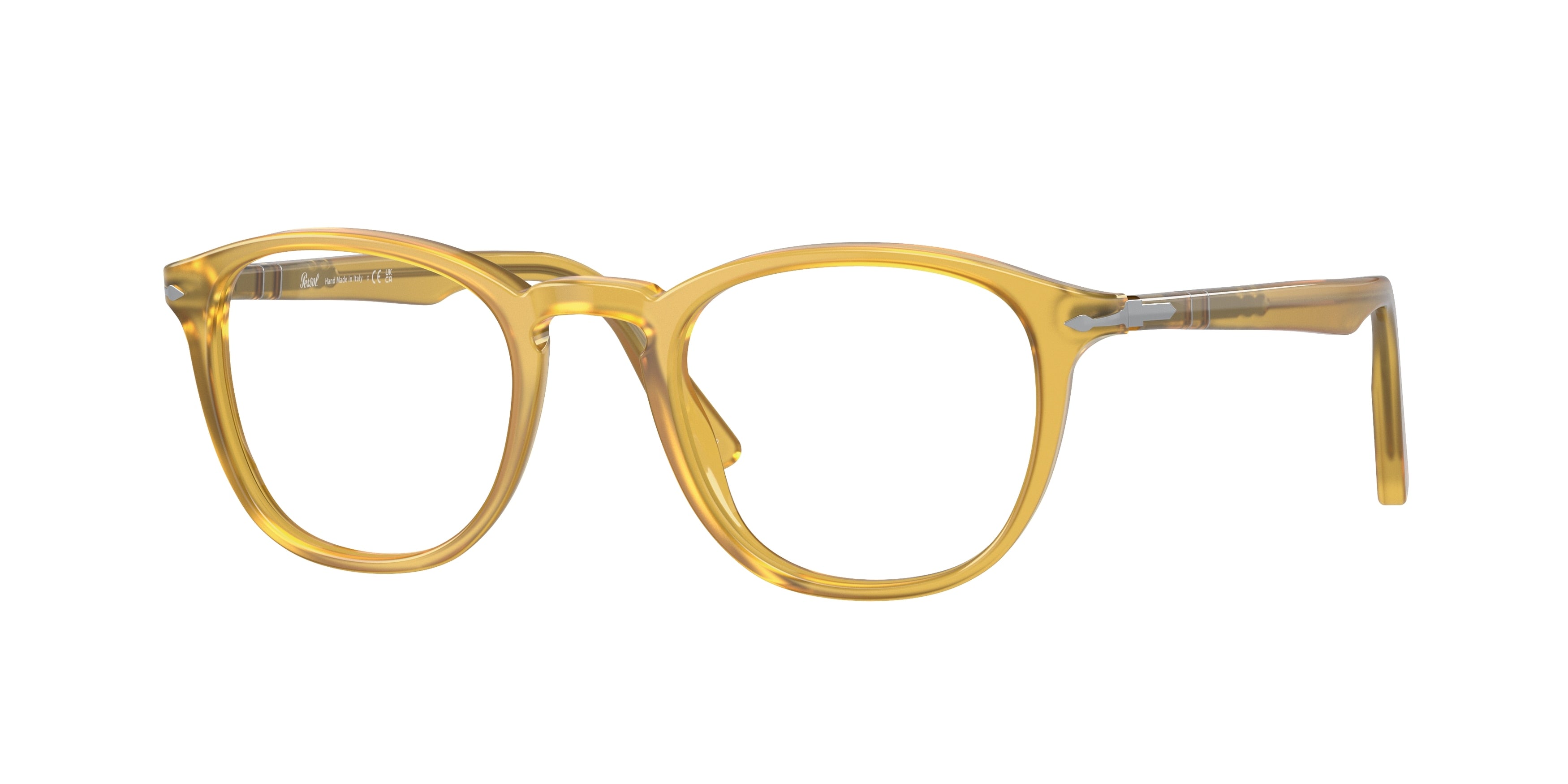Persol PO3143V Rectangle Eyeglasses  204-Honey 49-145-21 - Color Map Yellow