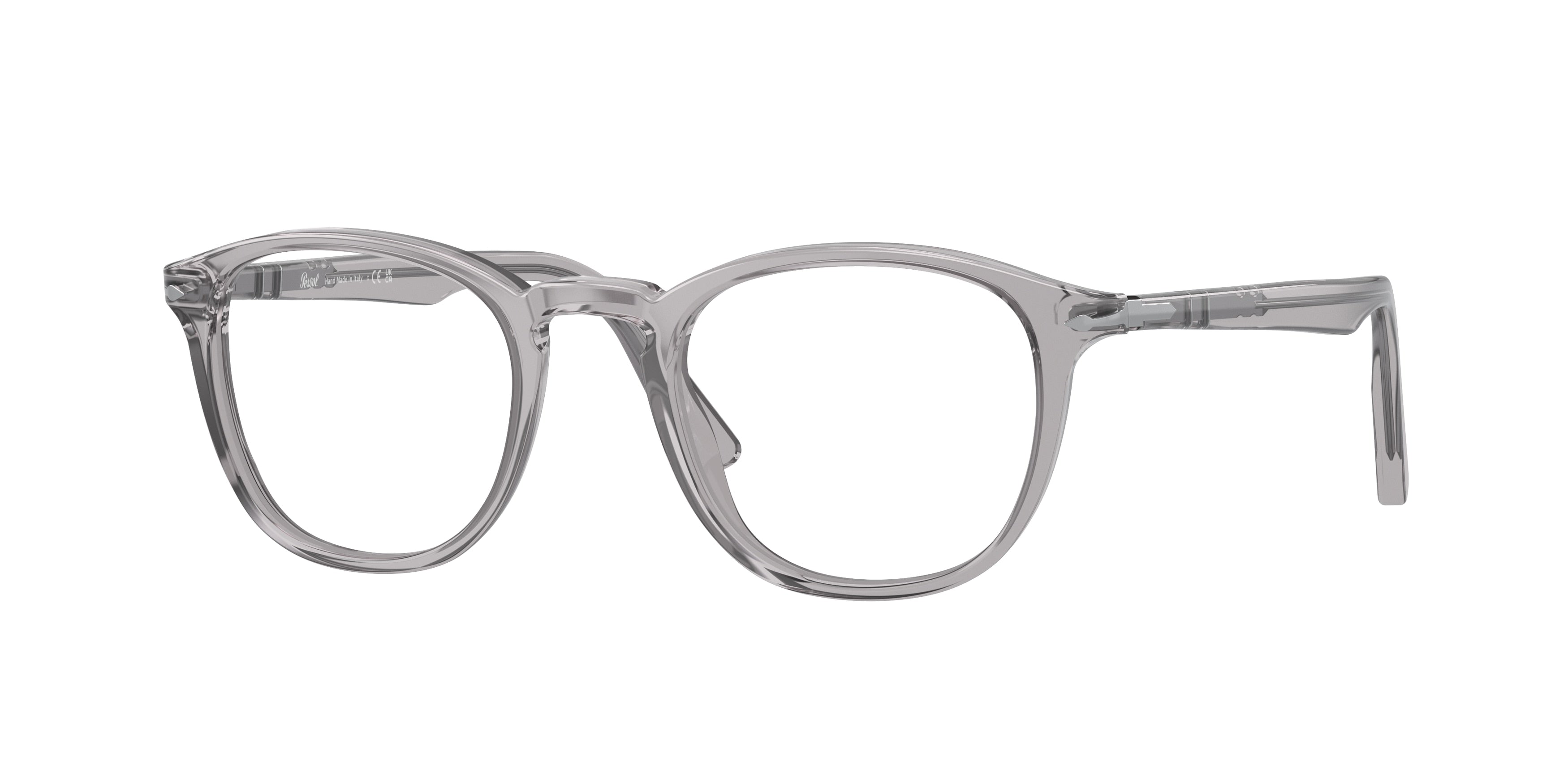 Persol PO3143V Rectangle Eyeglasses  309-Transparent Grey 49-145-21 - Color Map Grey