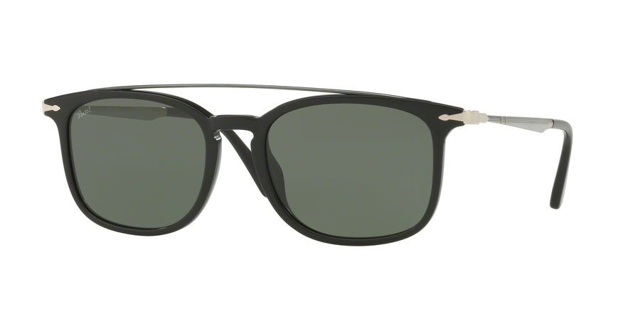 Persol PO3173S Rectangle Sunglasses  95/31-BLACK 54-19-145 - Color Map black