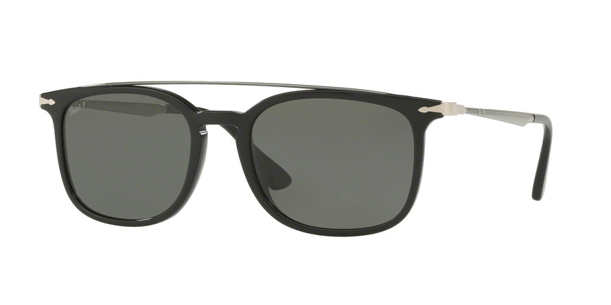 Persol PO3173S Rectangle Sunglasses  95/58-BLACK 54-19-145 - Color Map black
