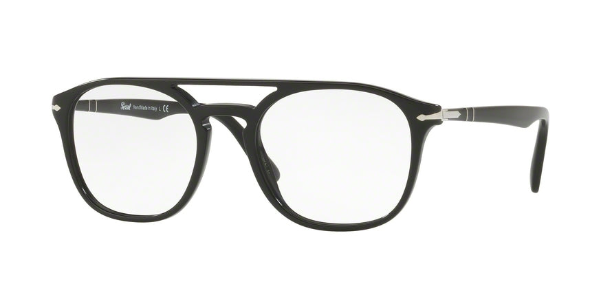 Persol PO3175V Pillow Eyeglasses  9014-BLACK 52-19-145 - Color Map black
