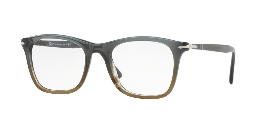 Persol PO3188V Square Eyeglasses  1012-GRADIENT GREY STRIPPED GREEN 53-19-145 - Color Map grey
