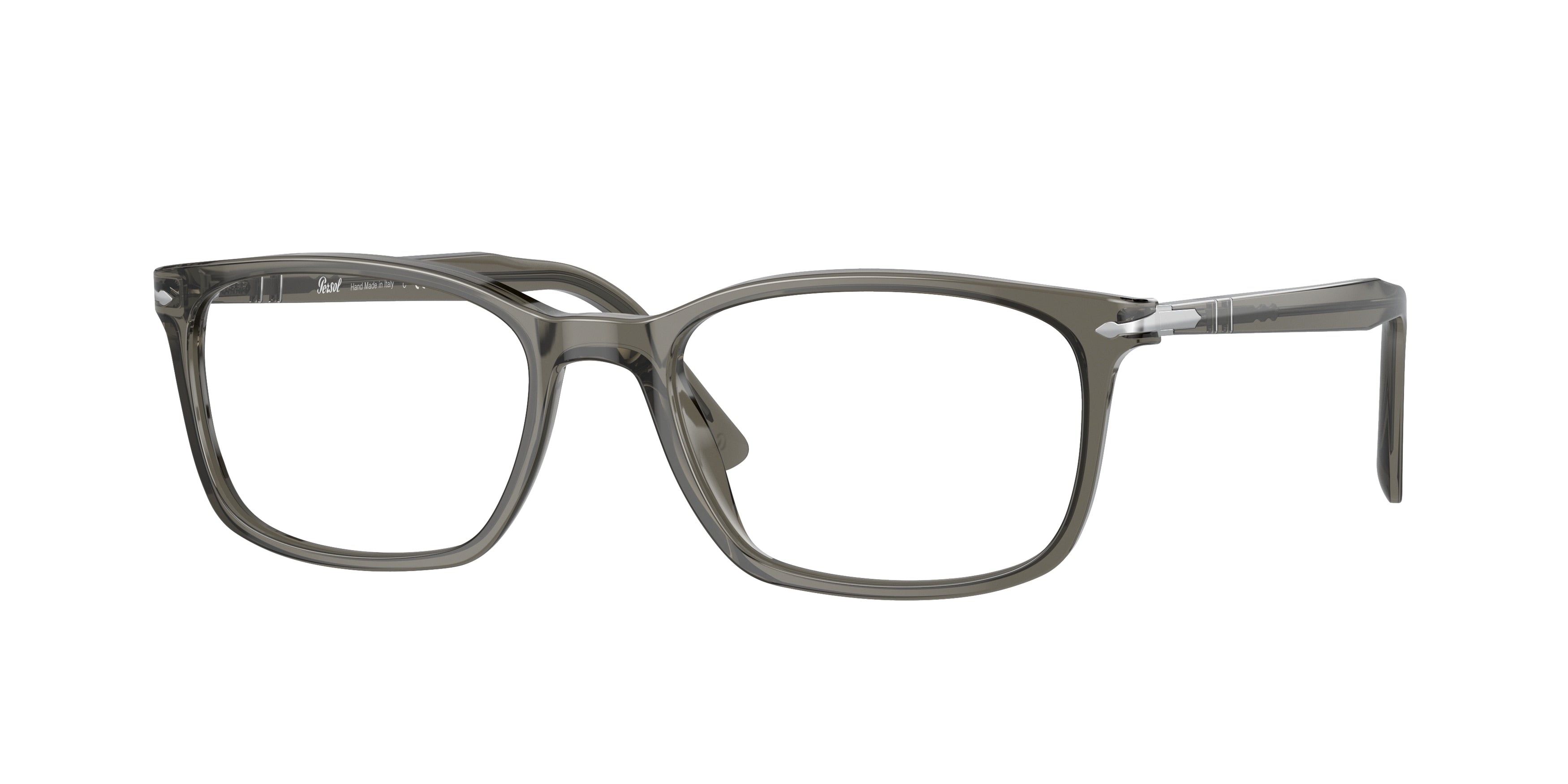 Persol PO3189V Square Eyeglasses  1103-Transparent Grey 53-145-18 - Color Map Grey