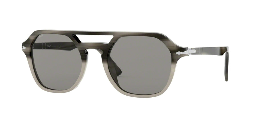 Persol PO3206S Irregular Sunglasses  1065R5-STRIPED GREY GRAD OPAL BEIGE 54-20-145 - Color Map grey