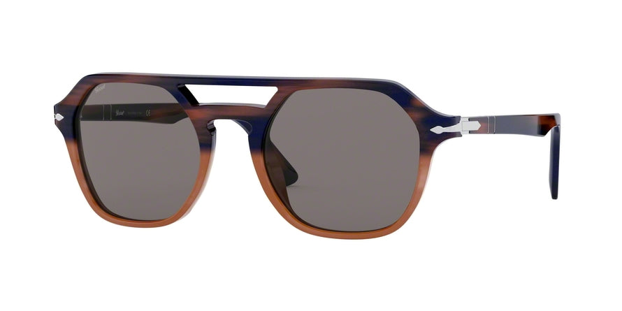 Persol PO3206S Irregular Sunglasses  1066R5-STRIPED BLUE/ORAN GRAD ORAN OP 54-20-145 - Color Map orange