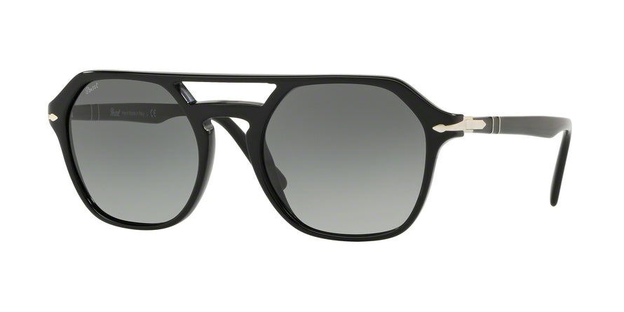 Persol PO3206S Irregular Sunglasses  95/71-BLACK 54-20-145 - Color Map black