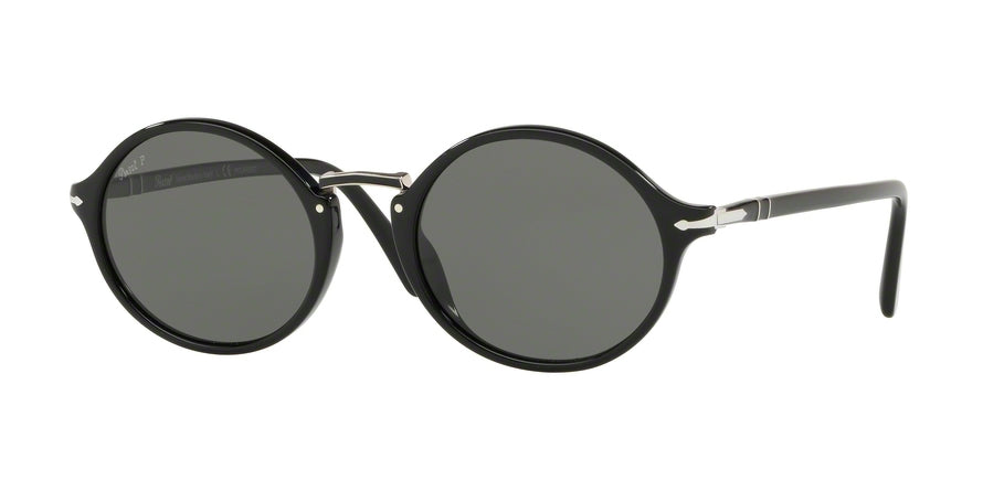 Persol PO3208S Oval Sunglasses  95/58-BLACK 53-21-145 - Color Map black