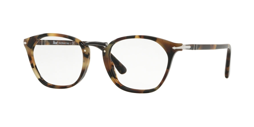 Persol PO3209V Rectangle Eyeglasses  1071-TORTOISE ICE BROWN 50-21-145 - Color Map light brown