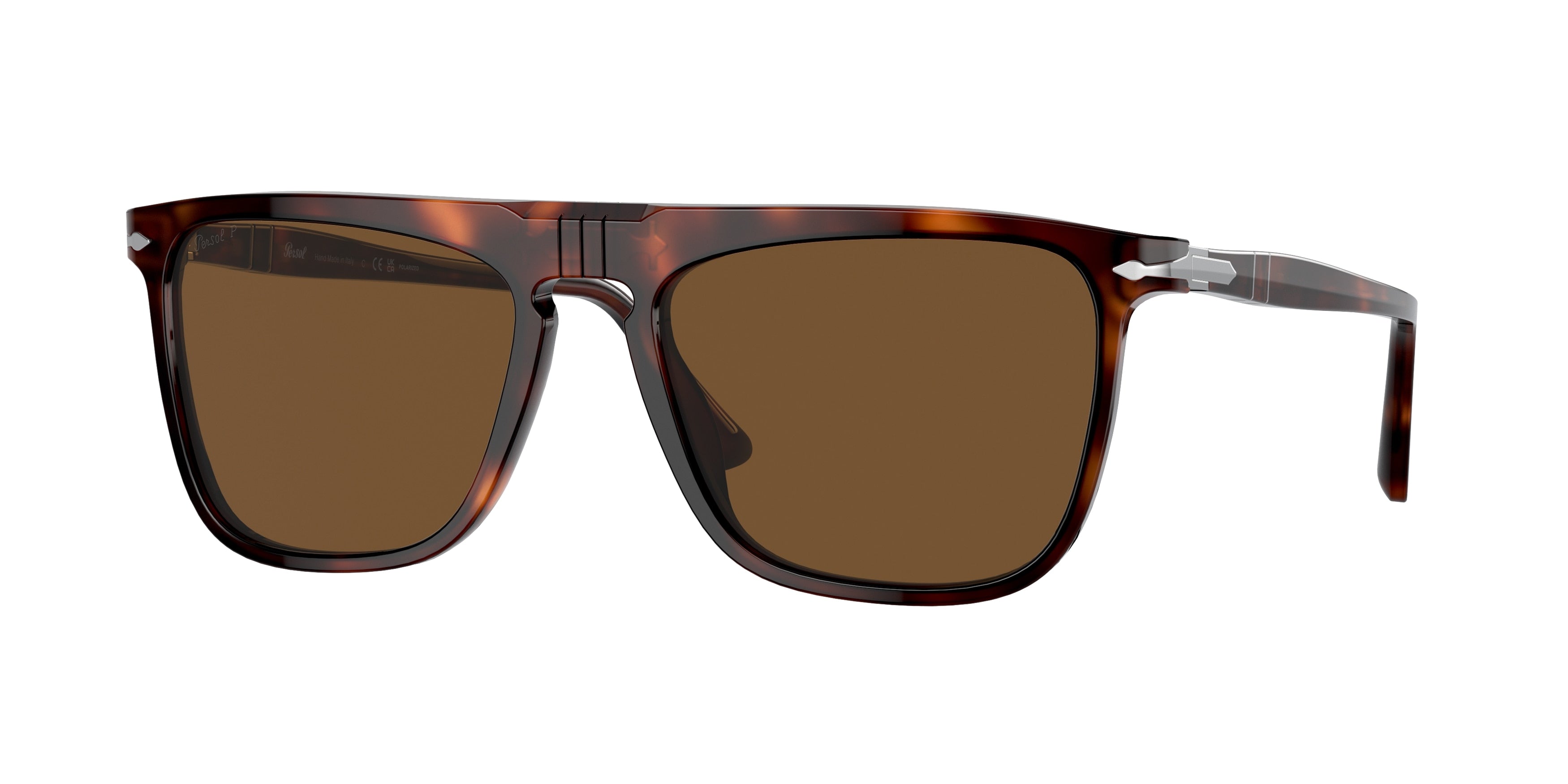 Persol PO3225S Rectangle Sunglasses  24/57-Havana 56-145-18 - Color Map Tortoise