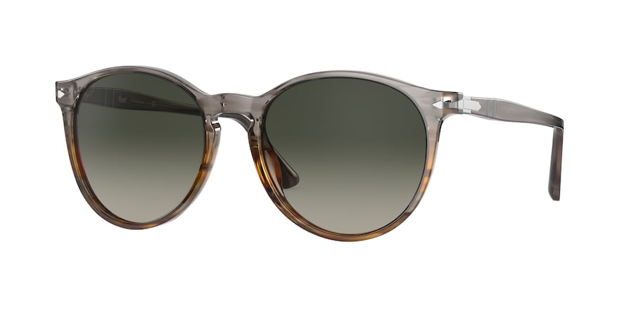 Persol PO3228S Phantos Sunglasses  113771-STRIPED GREY /GRADIENT BROWN 53-18-145 - Color Map multi