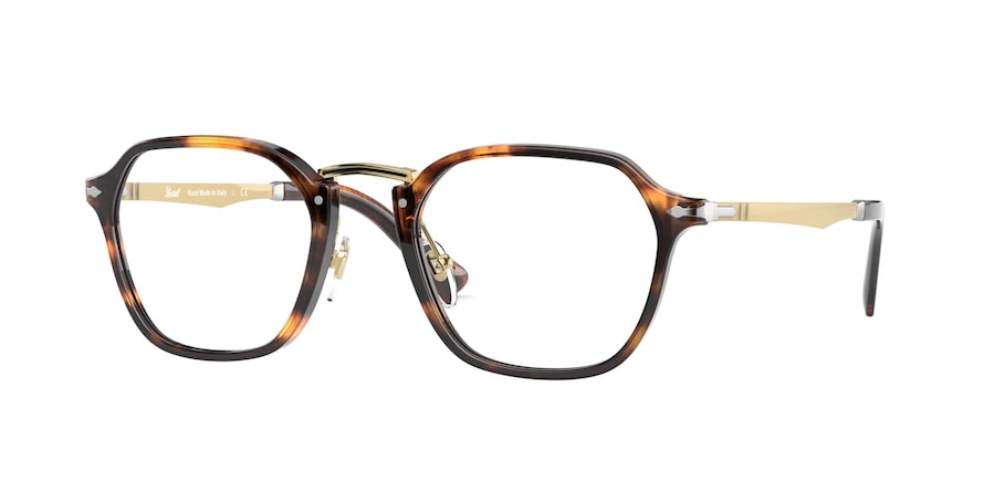 Persol PO3243V Square Eyeglasses  108-CAFFE 50-21-145 - Color Map havana