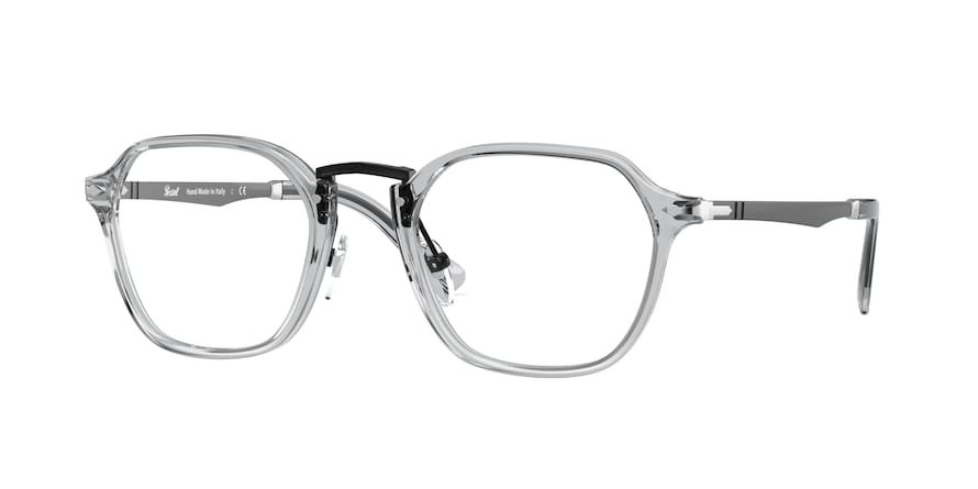 Persol PO3243V Square Eyeglasses  309-TRANSPARENT GREY 50-21-145 - Color Map grey